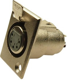 FC6170, Аудио разъем XLR, 5 контакт(-ов), Гнездо, Монтаж в Панель, Контакты с Покрытием из Серебра FC6170, Аудио разъем XLR, 5 контакт(-ов), Гнездо, Монтаж в Панель, Контакты с Покрытием из Серебра