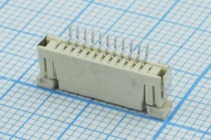 Разъем FPC-11 розетка, шаг P1.1, контакты 11HP, монтаж на шлейф, SMD, FPC-11