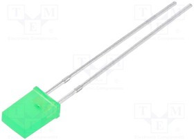 N0G64L59, LED; rectangular; 2.6x5mm; green; 45?60(typ)-85mcd; 120°; 20mA