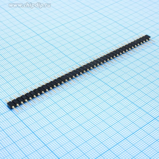 PLSS-40 (DS1004 1x40), Вилка штыревая 2.54мм 1х40pin прямая тип 2