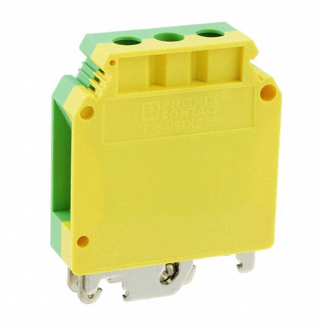 0444019, 2-Way USLKG 35 Earth Terminal Block, 18 0 AWG Wire, Screw Down, Polyamide Housing, ATEX