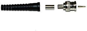 BU-P3791, RF Connectors / Coaxial Connectors IN LINE MALE BNC CABLE CONNECTOR W/STRAIN RELIEF