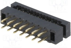 DS1018-02-14B2, Переходной разъем PIN 14 THT шлейф 1мм Ш.контак