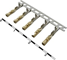 BLS(BLD) pitch 2,54mm контакты, Контакты разъёма питания низковольтного - розетки BLS(BLD), шаг 2,54 мм, 5 контактов