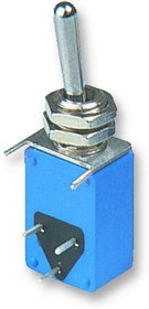 21136NA, Рычажный переключатель, Вкл.-Вкл., SPDT, Без Подсветки, Серия 21000N, Сквозное Отверстие, 4 А