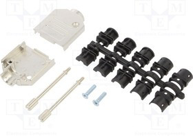 DTZK09-K-M2.5, Корпус для разъемов D-Sub, D-Sub 9pin, D-Sub HD 15pin, прямой