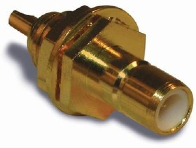 142150, Conn SMB 0Hz to 4GHz 50Ohm Solder Cup ST Panel Mount RCP Gold