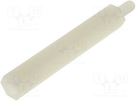 TP-35, Дистанцирующая стойка с резьбой, шестигранная, полиамид, M3, M3