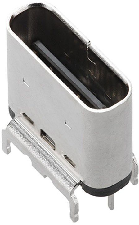 204711-0001, USB Connectors Vertical Type C SMnt 1.4mm SDR Tab