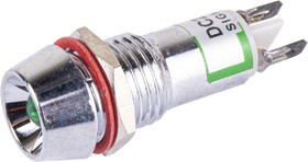XD22-10-G-24VDC, Светодиод с держателем зеленый 10мм 24VDC IP65