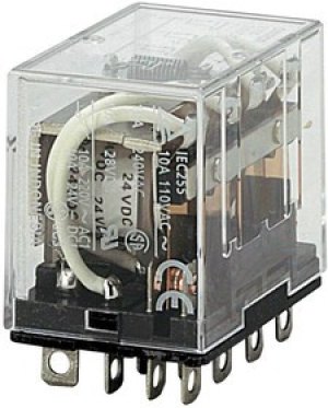 LY4I4N 24AC, Реле питания, 4PDT, 24 В AC, 10 А, LY Series, Гнездо, Без Защелки LY4I4N 24AC, Реле питания, 4PDT, 24 В AC, 10 А, LY Series, Гнездо, Без Защелки