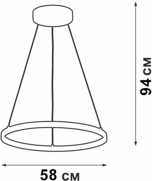 Светильник настенно-потолочный V4601-1/1S, LED 40Вт, 3900-4200К, 2000лм