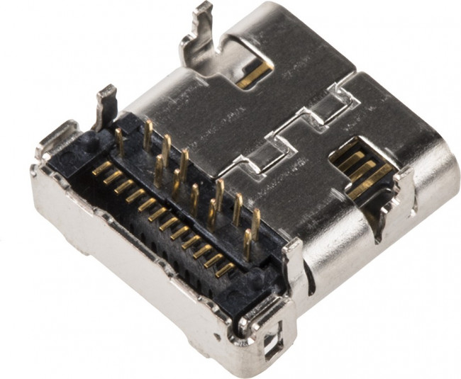 Right Angle, PCB Mount, Socket Type C USB Connector Right Angle, PCB Mount, Socket Type C USB Connector