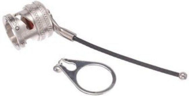 RFI75-12-D3, RF Connector Accessories TRB JK RFI Cap w/ 2.5" SS Lanyard
