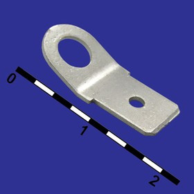 DJ616-6.3, Клемма ножевая 6.3мм на плату под винт М4