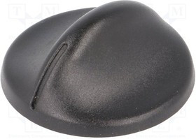 GW6M-30X12-C, Ручка, с указателем, dоси: 6мм, d30x12мм, черный, Ось: с нассечкой