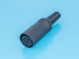 DN-8F2, Гнездо DIN 8 контатков на кабель, 41 градус