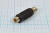 Переходник гнездо RCA на гнездо F; №601 гн RCA-гн F\переходник\\\мет\Ni\\