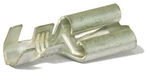 Клемма розетка, 9,5x0,8, латунь луженая, защелка