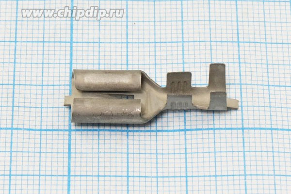 Клемма розетка, 9,5x0,8, латунь луженая, защелка