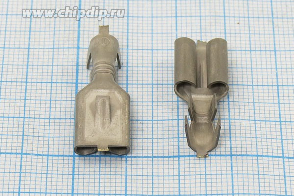 Клемма розетка, 9,5x0,8, латунь луженая, защелка