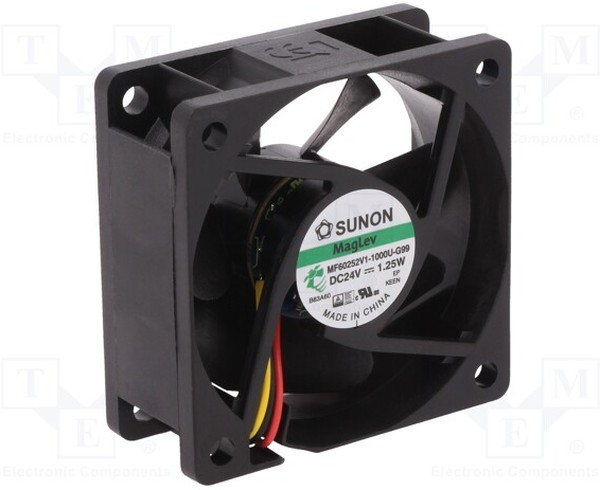 MF60252V1-G99-A, Вентилятор осевой, 24В DC, 60x60x25мм, подшипник Vapo, 39,72куб.м/ч, 27дБА MF60252V1-G99-A, Вентилятор осевой, 24В DC, 60x60x25мм, подшипник Vapo, 39,72куб.м/ч, 27дБА