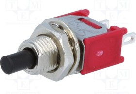TS-21-SBQ-E-H, Переключатель: кнопочный, Пол: 2, SPST-NO, 1A/120ВAC, 1A/28ВDC