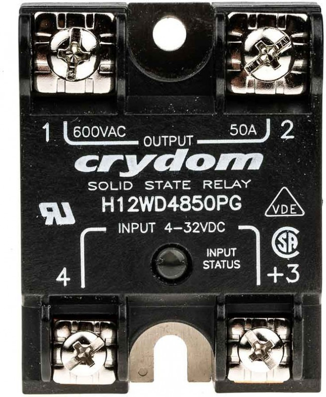 H12WD4850PG, Реле полупроводниковое 4-32В DC,50A/660В AC