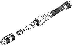 MAJ-57-30, Circular DIN Connectors 7-Conductor In-Line nductor In-Line Jack