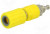 PJ3250-Y, Гнездо, "банан" 4мм, 36А, Отв: d8мм, желтый, никелированные, 5мОм
