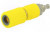 PJ3250-Y, Гнездо, "банан" 4мм, 36А, Отв: d8мм, желтый, никелированные, 5мОм