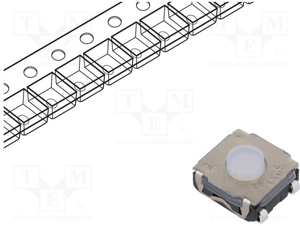 KSC221JLFS, Tactile Switches 1A 32VDC 3.5mm 2N J bend, IP67