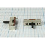 Движковый переключатель на три положения , SP3T, ON-OFF-ON, 9905 ПДв 24,6x 7,0h9\ 5P+2P(GND)\0,3А 50