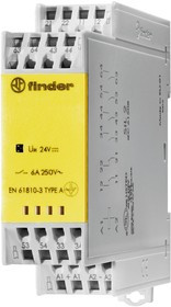 7S.16.8.230.5420, Реле безопасности, 230 В AC, 4NO / 2NC, 7S Series, DIN-рейка, 6 А, Screwless