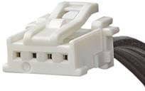 15136-0403, Rectangular Cable Assemblies MicroClasp 4CKT CBL ASSY SR 300MM WHITE