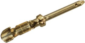 D/C-20-24P-PKG100, D/C-20 Series, Male Crimp D-sub Connector Contact, Gold Pin, 28 24 AWG