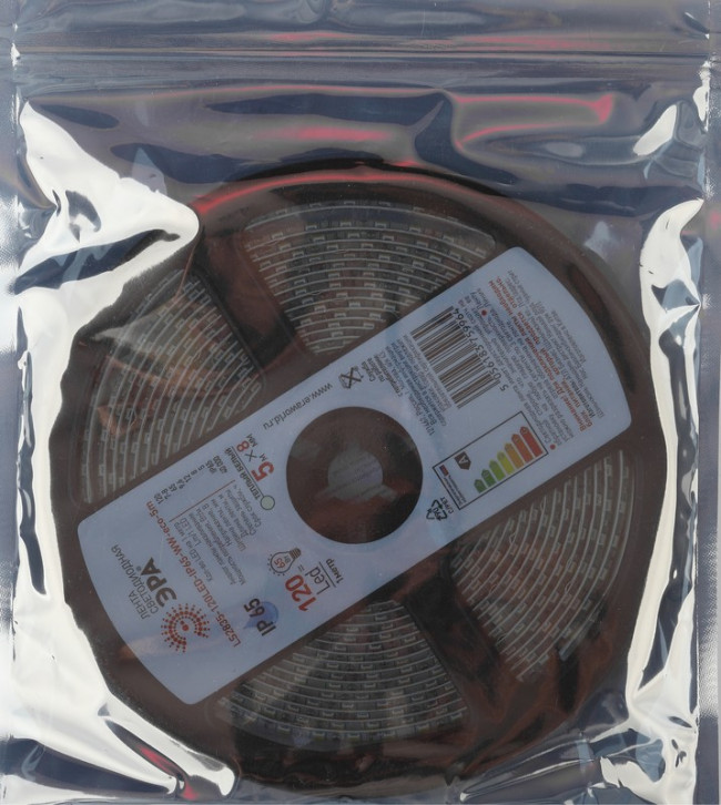 Светодиодная лента ЭРА LS2835 120LED-IP65-WW-eco-5m Б0035600 Светодиодная лента ЭРА LS2835 120LED-IP65-WW-eco-5m Б0035600