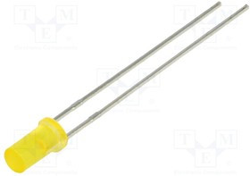 LL-304YD2Y-2Y, LED; 3mm; yellow; 10?15mcd; 125°; Front: flat; 1.6?2.8V