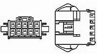 177909-1, Pin &amp; Socket Connectors HOUSING CAP 6P .156