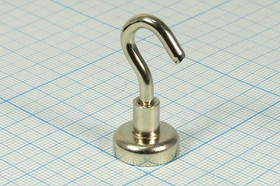 Магнит 16,0x 5,0m 7/М4, цилиндр, Ni