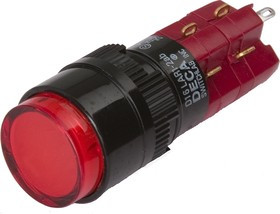 D16LAR1-2abGR, Кнопка с фиксацией / лампочка 250В/5А