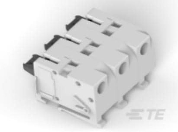 2318582-3, Conn Barrier Strip 3 POS 8mm Clamp DIN Rail 5A/Contact