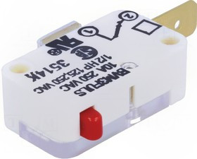BVM3FULS, Микропереключатель SNAP ACTION, без рычага, SPST-NC, 10A/250ВAC