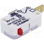 BVM3FULS, Микропереключатель SNAP ACTION, без рычага, SPST-NC, 10A/250ВAC BVM3FULS, Микропереключатель SNAP ACTION, без рычага, SPST-NC, 10A/250ВAC