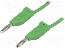 MFK151200-GN, Измерительный провод, 70ВDC, 33ВAC, 16А, с осевым гнездом 4м MFK151200-GN, Измерительный провод, 70ВDC, 33ВAC, 16А, с осевым гнездом 4м