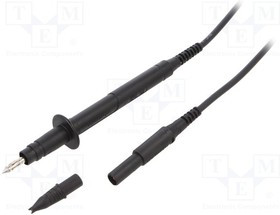 SPL7347NI1100-SW, Измерительный провод, 16А, угловая вилка "банан" 4мм-щуп 4мм