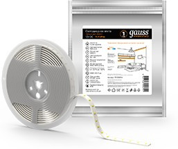 Светодиодная лента GAUSS Elementary, 14.4Вт, 5м [355000114]