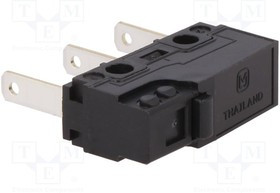 AVT38023AT, Микропереключатель SNAP ACTION, без рычага, SPDT, 3A/250ВAC