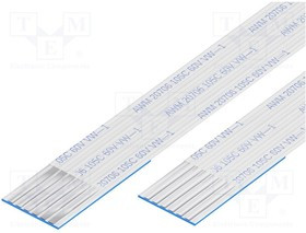 10-06-A-0050-C, FFC cable; Cores: 6; Cable ph: 1mm; contacts on the same side