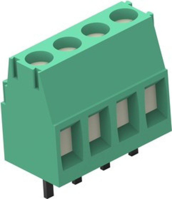284392-4, Клеммная колодка типа провод к плате, 3.81 мм, 4 вывод(-ов), 30 AWG, 14 AWG, 2 мм², Винт